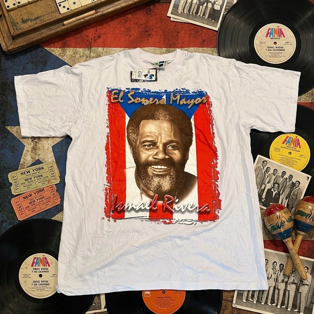 NWT Ismael Rivera El Sonero Mayor T-Shirt Phat Doc Puerto Rico Flag 3XL
